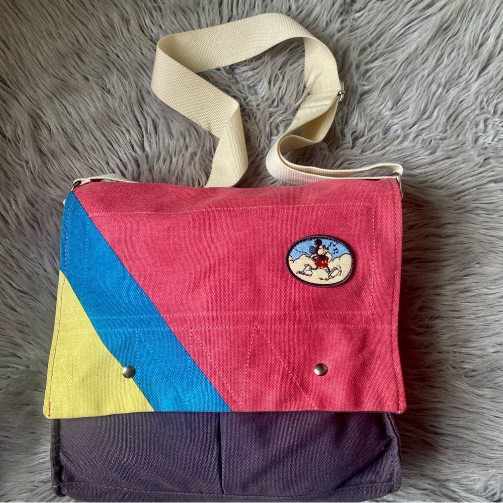 Disney X Junk Food Collaboration Canvas Crossbody Messenger Bag Adjustable Strap